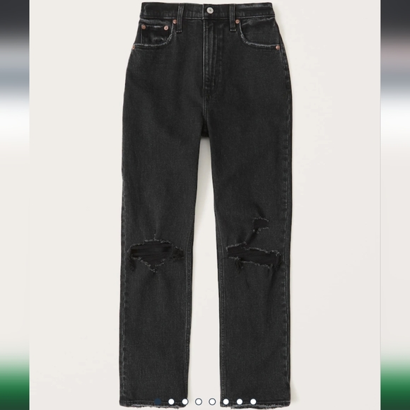 Abercrombie and Fitch Ultra High Rise Ankle Straight Jeans - Picture 2 of 4
